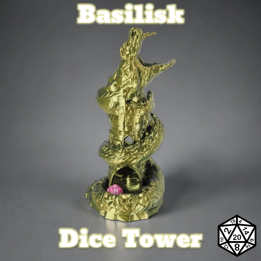 Basilisk Attack Dice Tower - Dungeons and Dragons Gift