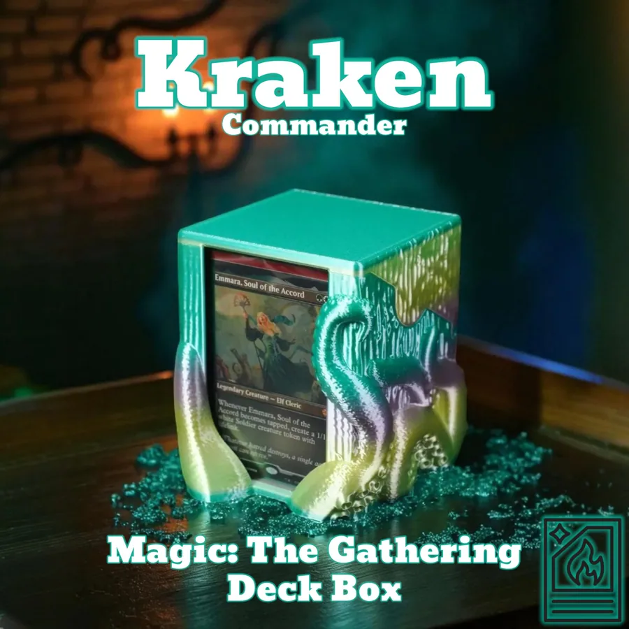 MTG Kraken Deck Box – 3D Printed Commander storage for Magic: The Gathering