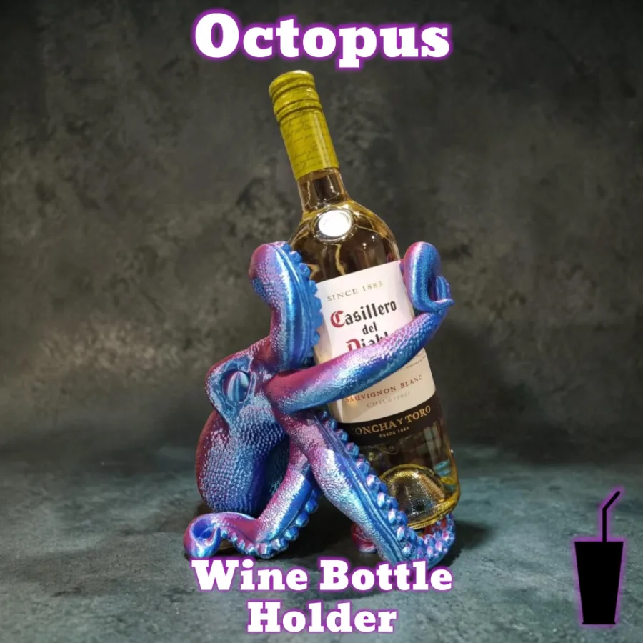 Housewarming, Kitchen Gift - Octopus/Kraken Wine Bottle Holder