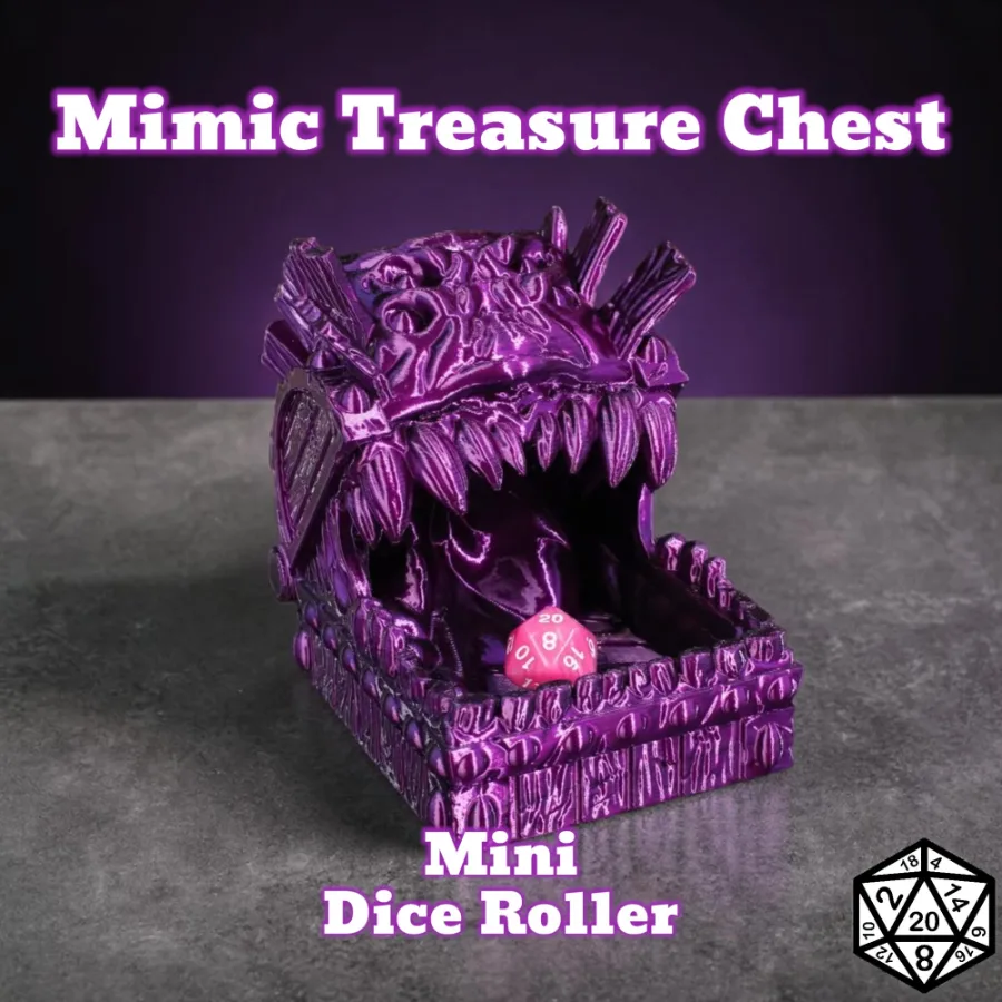 Dungeons and Dragons Gift - Mimic Chest Mini Dice Roller