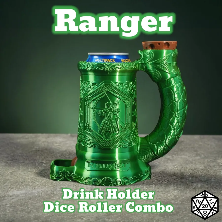 Ranger Dice Tower Can holder combo: D&D Gaming Accessory