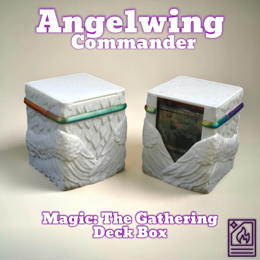 Magic: The Gathering - Angelwing Deck Box – Commander Card Storage for 100 Cards | Magnetic Closure