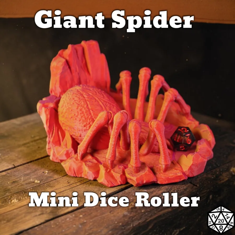 Giant Spider Mini Dice Roller - Dungeons and Dragons Gift