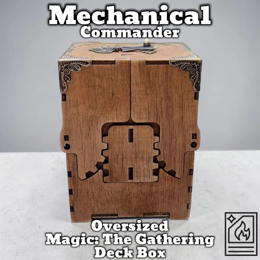 Magic the Gathering deck box, oversized Commander - geared mechanism