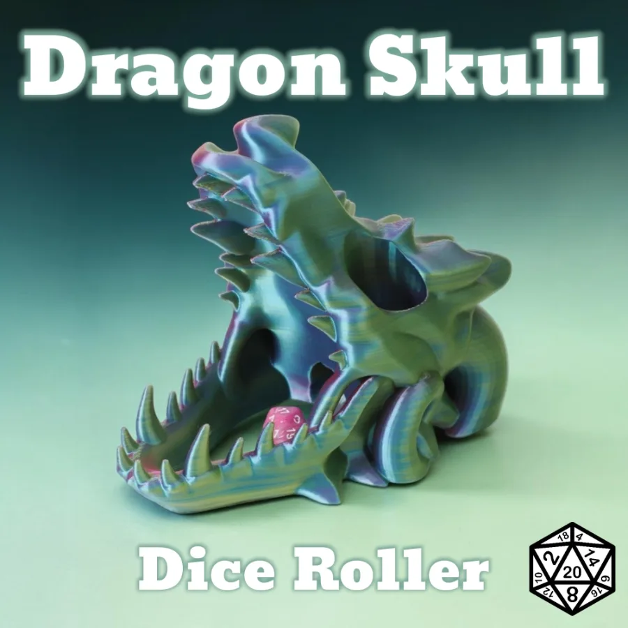 Dungeons and Dragons Gift - Dragon Skull Dice Tower/Roller
